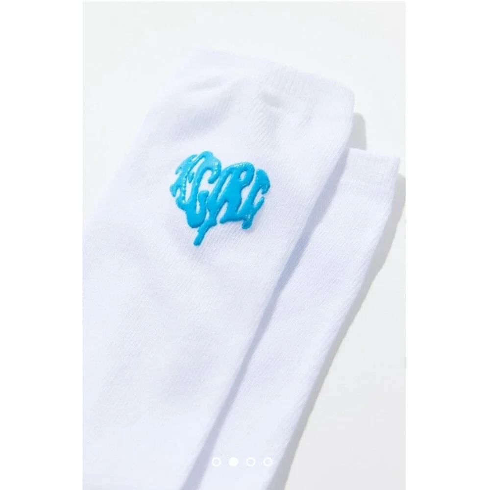 Urban OutfitterX-girl Dripping Heart Logo Crew Sock 3 pair